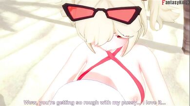 Burnice Gets Destroyed in Sex on the Beach POV Tits & Ass Explosion