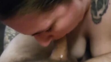 Milf wife deep throat ruined my cock sloppy messy cum slut