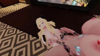 VR Chat fuck fest with silent ex when she destroys me raw