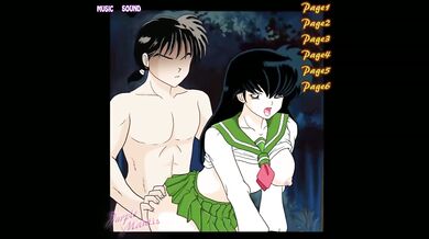 Kagome's purple mantis gets a big ass doggystyle in tentacle hentai