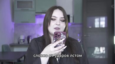 Mistress turned her husband into a slave Russian strap-on facial cumshot femdom goddess