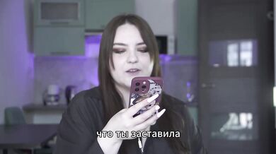 Mistress turned her husband into a slave Russian strap-on facial cumshot femdom goddess