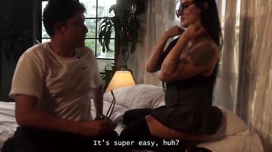 Colombian stepmom's raw anal hole wrecked by nerdboy in bed