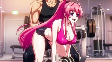 Gym trainer gets milf yoga pants stretched by big dick hentai