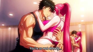 Gym trainer gets milf yoga pants stretched by big dick hentai