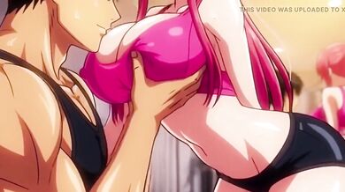 Gym trainer gets milf yoga pants stretched by big dick hentai