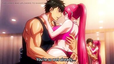 Gym trainer gets milf yoga pants stretched by big dick hentai