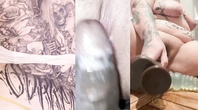 Thick BBW Goth Goddess gets a creamy defiling