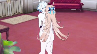 Escoffier x Furina raw hentai yuri R34 Genshin Impact