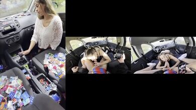 Stranger fucks me raw in his Uber after I tease myself in the car