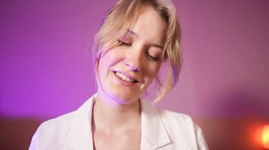 Blonde dentist ASMR roleplay gets her mouth stuffed hard during checkup