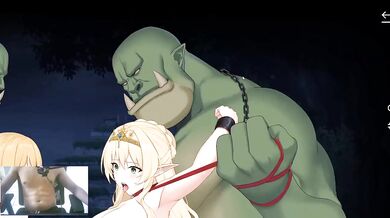 Two cute blondies brutally fucked by orcs creampied hardcore
