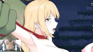 Two cute blondies brutally fucked by orcs creampied hardcore