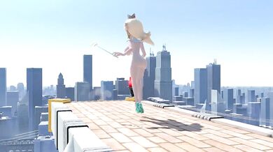 Rosalina fucks Samus raw cartoon uncensored smash bros