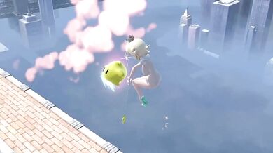 Rosalina fucks Samus raw cartoon uncensored smash bros