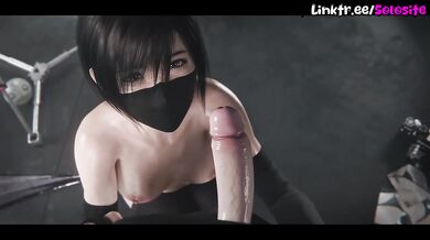 Yuffie gets fucked raw in her full mask cartoon porn