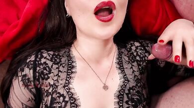 Failed the release time ritual? Amateur couple floods mouth throat ruined