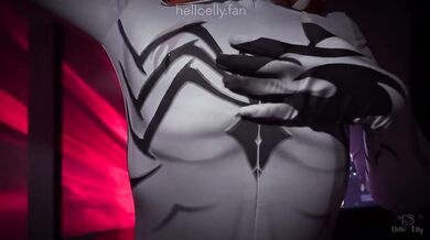 Oiled Spidergirl POV big ass doggystyle twists Gwendy cumshot