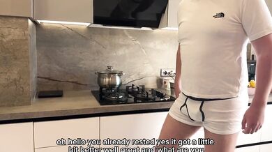 StepMom Catches StepSon’s Hard-on Helps Him Cum Big Ass Blowjob POV