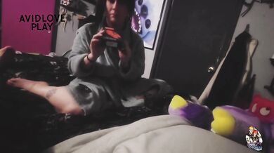 avidlove’s toy wrecks her tiny cock pierced submissive