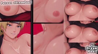 Temari’s sloppy wet blowjob ruined by big tits and rough cum shots