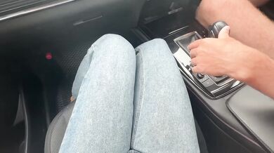 Stepmom the prostitute fucked me in the car cum inside her big ass milf