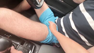 Stepmom the prostitute fucked me in the car cum inside her big ass milf