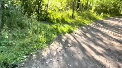 Blonde miniature got choked in the forest humiliated by smoke