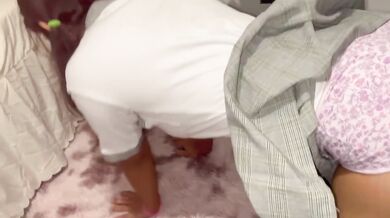 Sneaking into her room I saw her ass and nearly blew my load