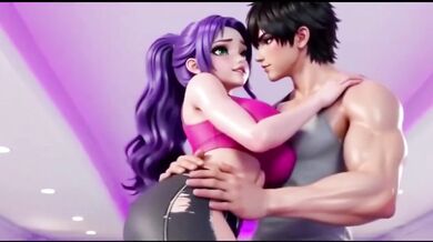 Yoga teacher destroyed hot girl behind in yoga class hentai porn