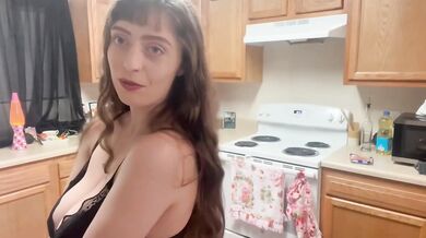 Baking in See-Thru Lingerie Muffin Mess Gets Sticky Messy Solo Session