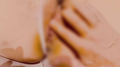Aroused by aphrodisiac finger fucked until climax raw Japanese peach pie