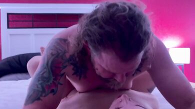 Milf gets railed by huge cock while sloppy blowjob ruins her throat