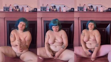 French BBW Bleach Hair Squirt Blasts Fireplace Solo