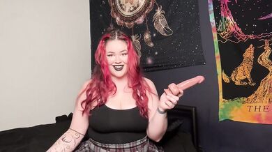 Goth step mommy teaches you how to jerk off until your face is drowning in cum