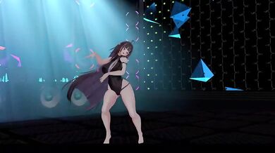 Hentai Elf Vtuber Strips Naked While Dancing MMD R18