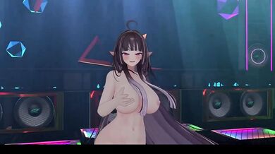 Hentai Elf Vtuber Strips Naked While Dancing MMD R18