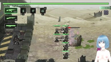 VTuber hentai gameplay destroys enemy defenses massive tits squish