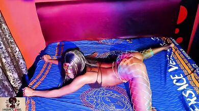 Ebony goddess twerks her bubble butt raw solo striptease cum on demand