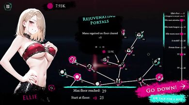 Blonde witch destroyed by endless cum from hentai clicker game