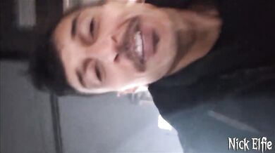 My best friend got a double blowjob from two hot babes and creampie ruined him