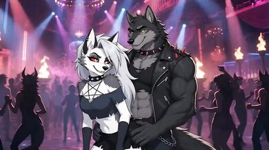 Loona x Vortex club dance date ruined by multiple messy creampies