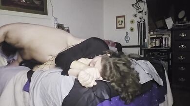 Rough sex and breathplay ruined her while amateurs watched