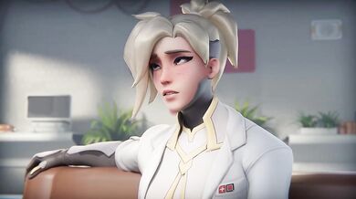 Mercy Dr Ziegler’s Clinic DP destroys tight pussy and ass in Overwatch 3D cartoon