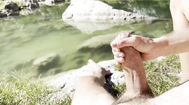 Mountain lake foot cumshot hands solo verif