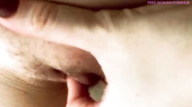 Hot blonde gets soaked fingering herself right in your face