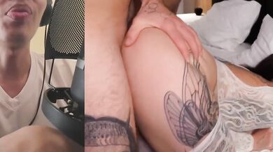 Russian pink pussy creampie reaction with big tits and ass