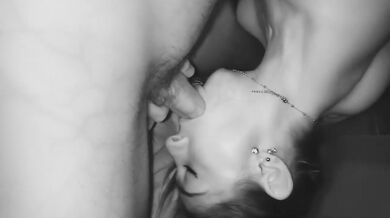 POV deep throat my friend's big cock raw blowjob latina choked on dick