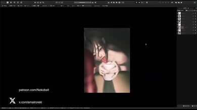 Asian Onahole with Long Tongue Squeezed Dry