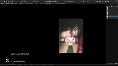 Asian Onahole with Long Tongue Squeezed Dry